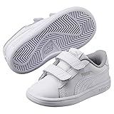 zapatillas niña talla 28 Cierre: Velcro PUMA Smash v2 L V PS, Zapatillas Unisex Niños, White, 28 EU