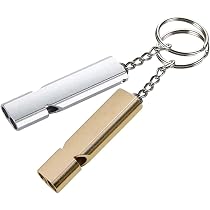 AZengear Fischietto Potente (coppia) Con Cordino In Paracord, Portachiavi U2502 Facile Da Soffiare, Impermeabile, Acciaio Inossidabile - 10