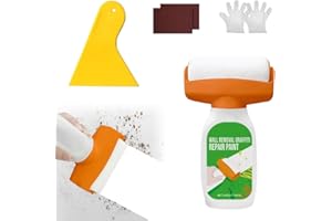 Dhqkqg Wall Repair Roller Paint, 2-In-1 Wall Repair Paint with Roller Brush, Spazzola a Rullo per Riparazione Pareti, Vernice Bianca per Riparazioni Murali, Per Riparare Macchie E Pareti Danneggiate