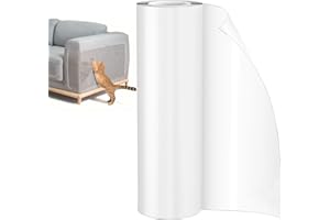 Zyluniy Protezione Divano Graffi Gatto 30cm x 5m, Antigraffio Gatto Divano, Pellicola Antigraffio Gatti, Trasparente Proteggi Divano Gatti Graffi, Pellicola Adesiva per Mobili, Porta, Parete