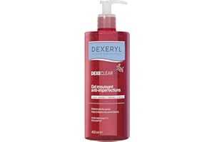 DEXECLEAR by DEXERYL Gel moussant anti-imperfections, 2 en 1: nettoie & réduit les boutons - Acide salicylique - Sans savon, Sans parfum - Visage & corps - Peau grasse à tendance acnéique, 400 ml