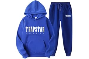 JKJFJKA Trapstar Unisex Set mit Kapuze und Hose 2 Stück Frühling Leichte Anzug Brief Print Leichtgewicht Trainingsanzug Sportanzug Trapstar Y2K Hip Hop Streetwear Jogginganzug 2-teilig
