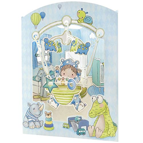 Santoro 3D - Tarjeta de felicitación desplegable para bebé