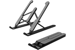 Zebronics-NS1000 Laptop Stand Featuring Foldable Design, Anti-Slip Silicone Rubber Pads, Supports Maximum of 5kgs Weight, 6 A