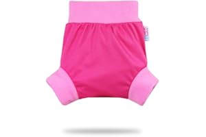 Shorty en PUL Petit Lulu | Culotte de Protection | Pull Up Couche | Couvre-Couche | Taille XL | Réutilisable & Lavable | Étanche | Couches Lavables | Fabriqué en Europe (Pink)