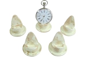 INKWELLINSERTS Job lot 5 x Mini Aged Effect Ceramic Pocket Watch Stands, Watch Display Stands. (Aged Effect)