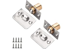 SyiXute 2 Pezzi Chiusure a Sfera per Porta,Fermo a Sfera Porta Sfera a Rullo Regolabile,Acciaio Inox Chiavistelli a Sfera con Viti per Porte Regolabili per Cucina Casa Mobili Chiavistello