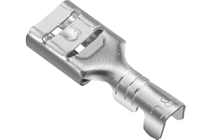 Heschen - Terminales de engaste rápido hembra (4,8 mm, no aisladas, 100 unidades)