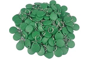 OBO HANDS 125khz Tags EM4100 RFID Karte Token Key Tag Zugangskontrolle Smart Card ID Keyfobs Paket von 100pcs (Green)