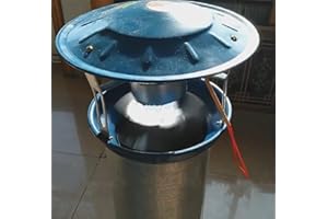 SSCYHT Ventilateur Cheminée électrique, Extracteur Ventilateur Cheminée, Ventilateur D'extraction Cheminée Cheminée, Ventilateur Cheminée, Machine à Fumée D'échappement Domestique 50 W,12.5cm