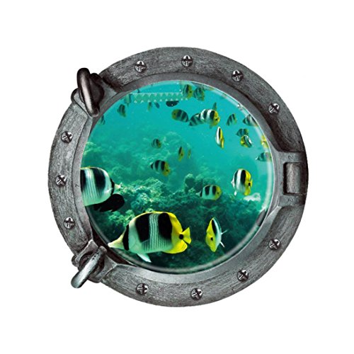 Wandtattoo Wandsticker, Jamicy® Fantastischen u-Boot-Bullaugen Fisch Unterwasser Welt Wand Aufkleber Home Decor (A)