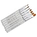 Useful 7Pcs Professional UV Gel Brush Pen Nail Art Painting Drawing Brush Sets (Silver)