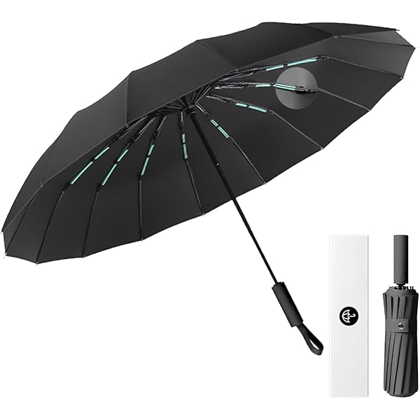 iBright opvouwbare storm paraplu extra sterk automatisch Uitklapbaar