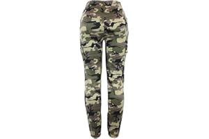 Pretty Attitude Cargo Trousers Women, Ladies Cargo Combat Stretch Casual Trousers, Women’s Slim Fit Cargo Work Trousers Sport Joggers