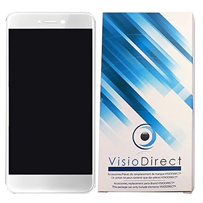 Visiodirect Ecran Complet pour Huawei P8 Lite 2017 Blanc téléphone Portable vitre Tactile + écran LCD