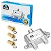 Produktbild HB-DIGITAL SAT - BK - UKW - Verteiler 2-fach Splitter (2-Wege)  5-2400 MHz  digital & analog - tauglich  voll geschirmt  mit Spannungsdurchlass  SAT DVB-S DVB-S2 FM UKW Kabelfernsehen DVB-C inkl. 3 passende F-Stecker
