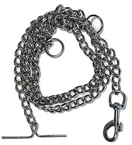 Stainless Steel Chain for Dog with Strong Hook Leash for Puppies (11-30 kg) of All Breeds (Length 152cm)