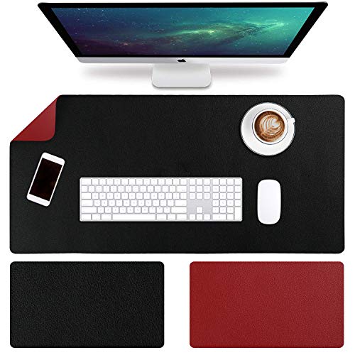 RAVER Alfombrilla para Ratón,800 x400mm Ultra Fino Antideslizante e Impermeable Alfombrilla para Escritorio del Cuero de la PU Super-Portátil Alfombrilla con Doble Cara