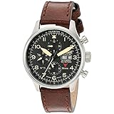 Ingersoll Herren Chronograph Automatik Uhr mit Leder Armband IN1513SBK