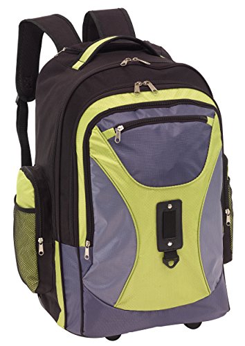 Rucksack Trolley mit gepolstertem Laptopfach verstellbaren Schultergurte Einhand Teleskopsystem Rucks  cke