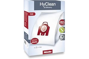 Miele Original Zubehör - Staubsaugerbeutel HyClean Pure FJM/Mit Bester Filtrationsleistung/Schließt den Staub sicher im Staubsauger EIN/Automatischer Beutelverschluss (12281690)
