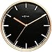 Produktbild NeXtime Company Wanduhr Aluminium 1 x 1 x 4,5 cm, schwarz, 4,5 cm