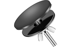 LIXIONGBAO Stainless Steel Kitchen Sink Hole Cover 2 Inch Faucet Hole Cover Stainless Steel Kitchen Sink Tap Hole Plate Stopper Cover Blanking Metal Plug (Matte Black)