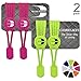 Produktbild BERTONY Clever Laces #1 Running Elastische Schnürsenkel mit Schnellverschluss, Runde Reflektierende Gummi Schuhbänder, Kinder & Erwachsene, Hot Pink / Neon Yellow