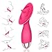 Produktbild MEROURII Klitoris Vibratoren für sie, Zunge Klitoris Stimulation G Punkt Stimulation Lecken Nippel Massage Elektrische Vibrator Sexspielzeug für Frauen 10 Frequenzschwigung 100% Wasserdicht, Rosa