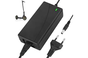 YANGUN Caricatore Monopattino Elettrico, 42V 2A Caricatore Hoverboard, Caricabatteria per Scooter Elettrico, per Scooter Elettrico, Bici Equilibrata, Bicicletta Elettrica, DC 5,5 mm x 2,1 mm