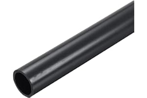 QUARKZMAN PVC Rohr, Durchmesser 22.2mm Länge 300mm Rund Kunststoffrohr für Garten, Aquarium, Wasserleitung, Kabelkanal, lüftungsrohr（Tiefgrau）