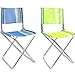 Produktbild com-four® 2X klappbarer Regiestuhl aus leichtem Aluminium, in tollen Farben, ideal für Camping, Angeln, Outdoor etc. (02 Stück - Mix1)