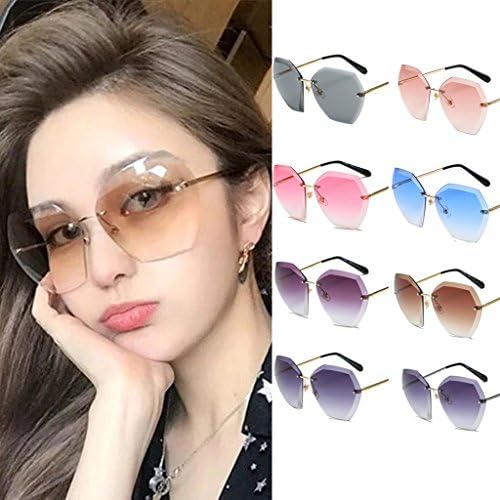 Clearance Sale!OverDose Unisex Men Women Summer Vintage Retro Square Gradient Color Glasses Sunglasses(#4)