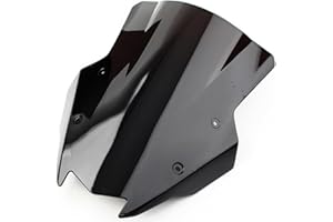 QILINGS Windshields Motorcycle For Kawasaki For Z1000SX Z 1000 For SX For Ninja For 1000SX 2020- Double Bubble WindScreen Motorcycle Accessories Motorcycle Windshield (Color : Black)