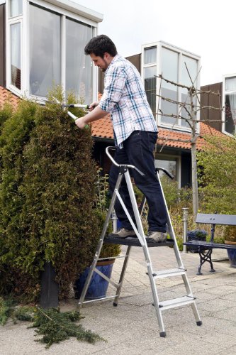 Sicherheitsleiter mit Plattform, 3-stufig - 5