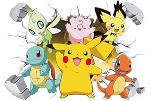 LXJYMFZI 3D-Cartoon-Wandaufkleber, Spiel-Wandaufkleber, selbstklebend, für Zimmer, Schlafzimmer, Wohnzimmer, Kunst, Heimdekoration, Größe: 40 x 60 cm