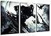 Produktbild Darksiders 3-Teilig auf Leinwand, XXL riesige Bilder fertig gerahmt mit Keilrahmen, Kunstdruck auf Wandbild mit Rahmen