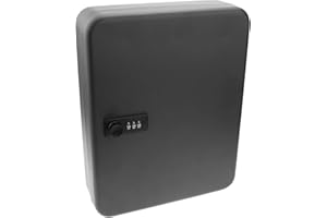 PRIMEMATIK.COM PrimeMatik - Cassetta Portachiavi Appendichiavi con 45 Ganci per Chiavi e Serratura con Combinazione a 3 cifre