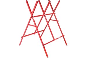 Log Horse 100KG RocwooD Max 30cm Logs 6.3KG Weight Serrated Teeth Foldable Red 70 x 65 x 90cm Lightweight Chainsaw Heavy Duty Powder Coated Steel Easy Assemble