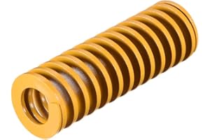 sourcing map Ressort de Compression Moule Estampage Spirale Charge Légère 22mm OD 65mm Long Jaune