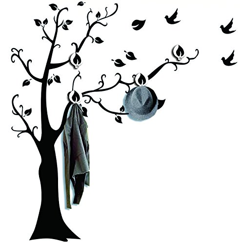 Price comparison product image Mauro Ferretti Wall Stickers Tree with Hooks 120 x 120 cm,  Plastic