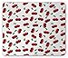 Produktbild SHAQ Fruits Mouse Pad Mauspad, Vibrant Cherries Vitamin Agriculture Exotic Summer Garden Pattern, Standard Size Rectangle Non-Slip Rubber Mousepad, Ruby Hunter Green Coconut
