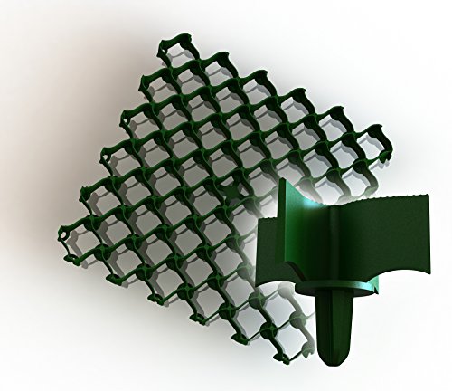 Preisvergleich Produktbild ALTADirekt Rasengitter Parkplatzgitter Kunststoff mit Klippsystem und Bodenanker 50x50cm (Grün)