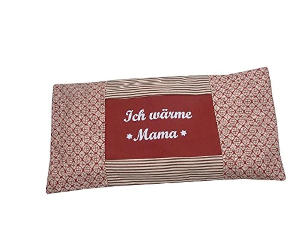 Dinkelkissen mit Namen !!! 5 Wörter möglich in 3 Kammern abgenäht zur Wärme-Kälte und Entspannungstherapie im Patchworkstil in liebevoller Handarbeit hergestellt Größe 40x20cm Bezug waschbar !!!