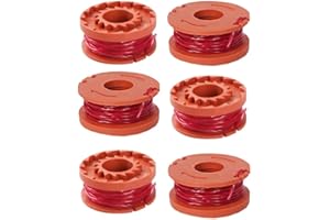 ERHUO 6Pcs WA0004 Spool Line Compatible with 20V Worx Grass Trimmers，Strimmer Spool，Replace,WG151,WG163E.1,WG163E.2,WG163E.3,WG163E.6,WG163E.9