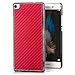 Produktbild Saxonia® Huawei P8 Hülle Case Schutzhülle Cover Slim Design in Carbon-Optik Rot