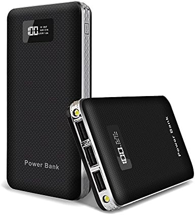 DCAE Portable Charger 20000mAh Ultra High Capacity Power Bank with 3 USB 4.1A Output, External Battery with Digital Display Smart Charging Technology for iPhone, iPad &amp; Samsung Galaxy &amp; More-Black