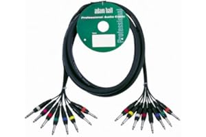 ADAM HALL ah Cables KMCO3PPM28 Multicore Kabel 8 x 6,3 mm Klinke mono auf 8 x 6,3 mm Klinke mono 3 m