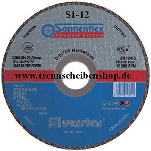 10x Trennscheibe, M06_Ø 150 x 1,6 mm, Inox Edelstahl Eisen sulfatfrei, Sonnenflex Premium-Qualität.