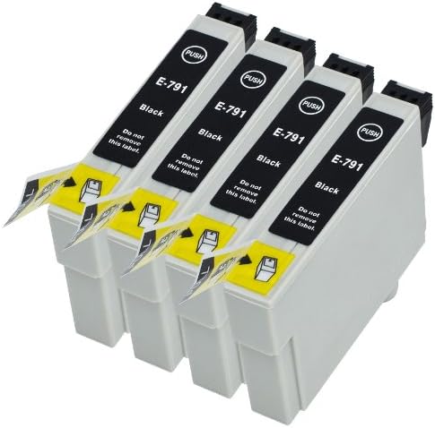 4 Pack Compatible Epson T0797 4 Black for use with Epson Stylus Photo 1400, Stylus Photo 1500W, Stylus Photo P50, Stylus Photo PX650, Stylus Photo PX660, Stylus Photo PX700W, Stylus Photo PX710W, Stylus Photo PX720WD, Stylus Photo PX730WD, Stylus Photo PX810FW, Stylus Photo PX820FWD, Stylus Photo PX830FWD. Ink Cartridges for inkjet printers. © Cartridge Net